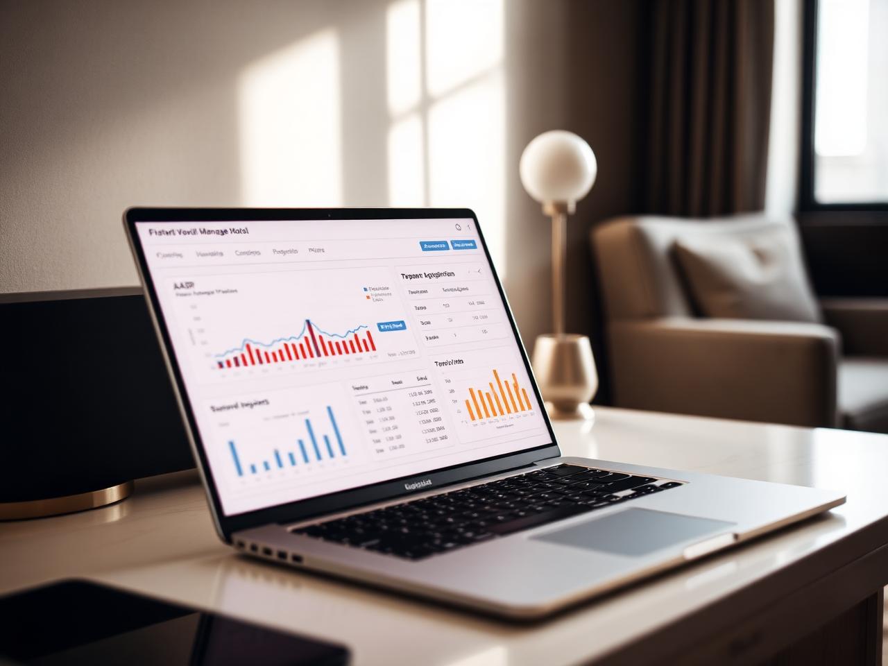 Dashboard hotelero con KPIs de revenue management